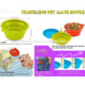 Hot Selling Wholesale Fashionable Waterproof Non-stick Dog Cat Bowl Collapsible Silicone Pet Bowl/Collapsible Pet Dog Cat Bowl